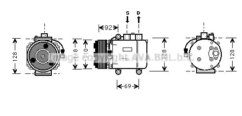 AVA QUALITY COOLING Компрессор, кондиционер FDK357